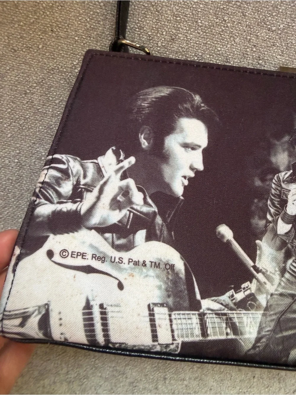 Vintage Ashley M Elvis Presley Photo Shoulder Bag Purse Y2K Licensed